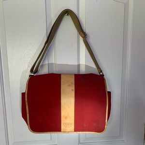 Red Coach computer bag